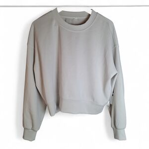 lululemon athletica Perfectly Oversized Cropped Crew Light Gray